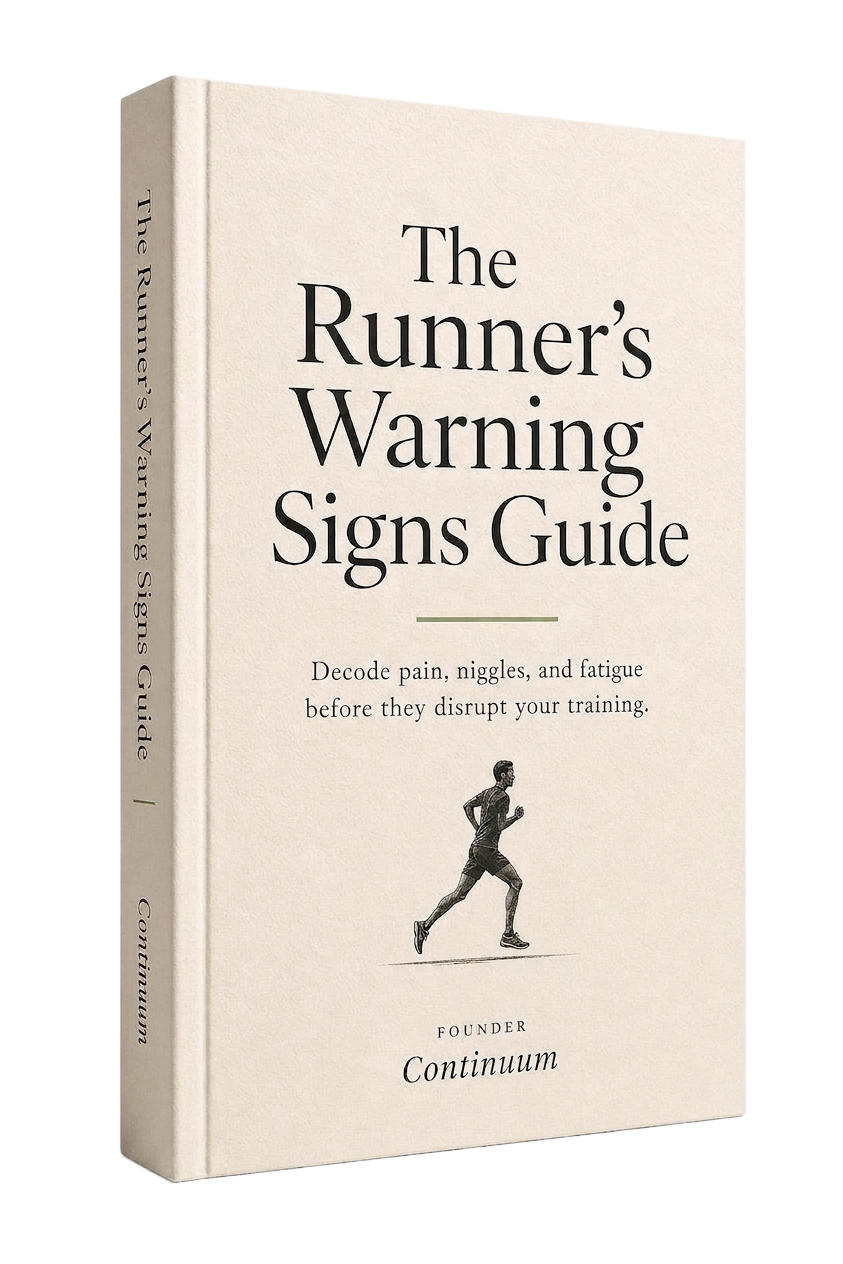 The Runner's Warning Signs Guide, premium PDF cover